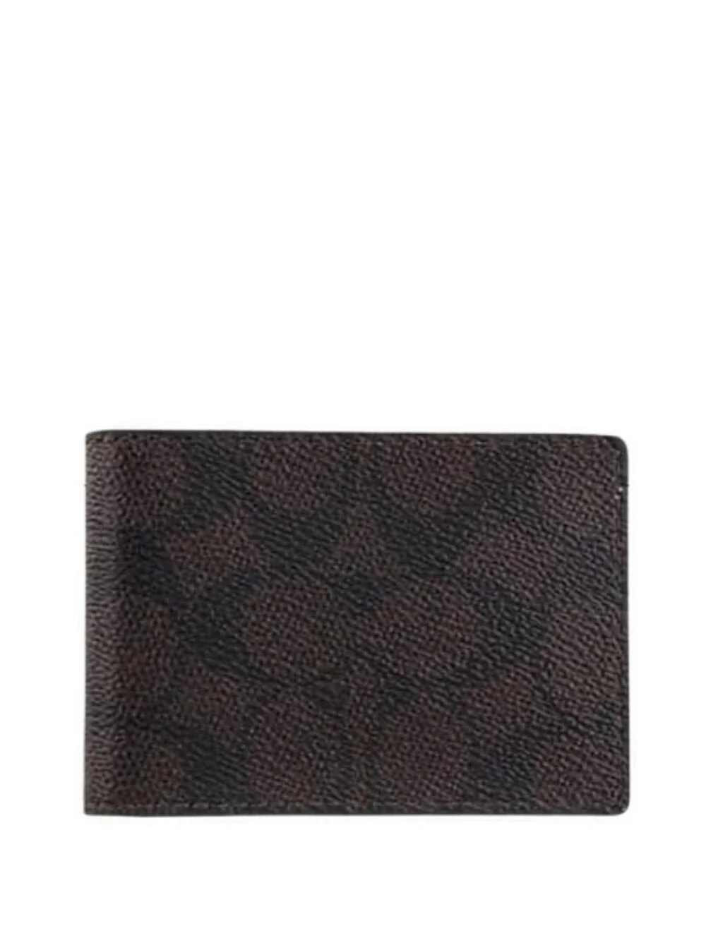 💼 NWT Men's Coach Walnut Brown Signature Compact Billfold Credit Card ID Wallet